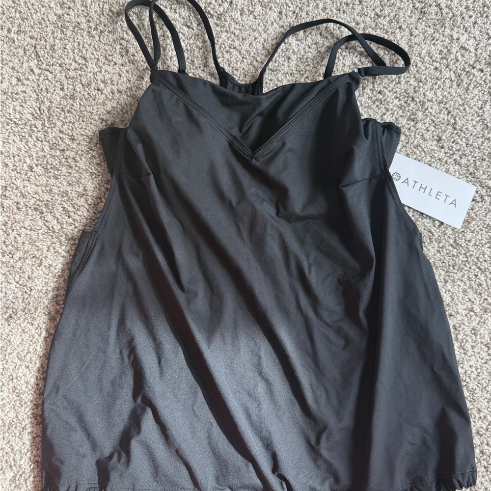 Athleta Black Seascape Blousy Tankini
